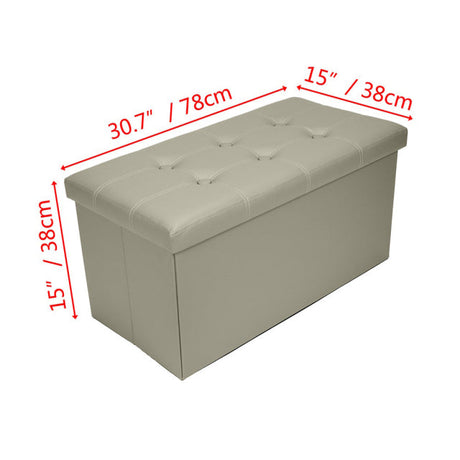 Simple Leather Storage Stool