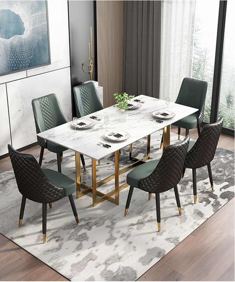 Leather Backed Wooden Dining Chair