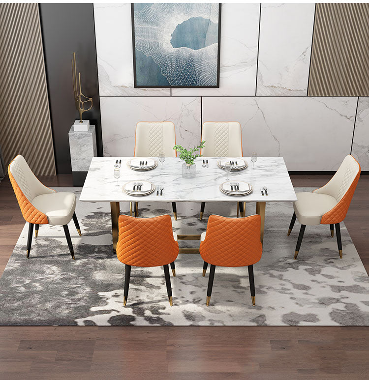 Leather Backed Wooden Dining Chair