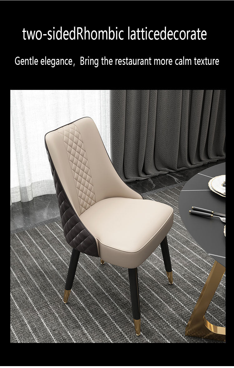 Leather Backed Wooden Dining Chair