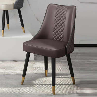 Leather Backed Wooden Dining Chair