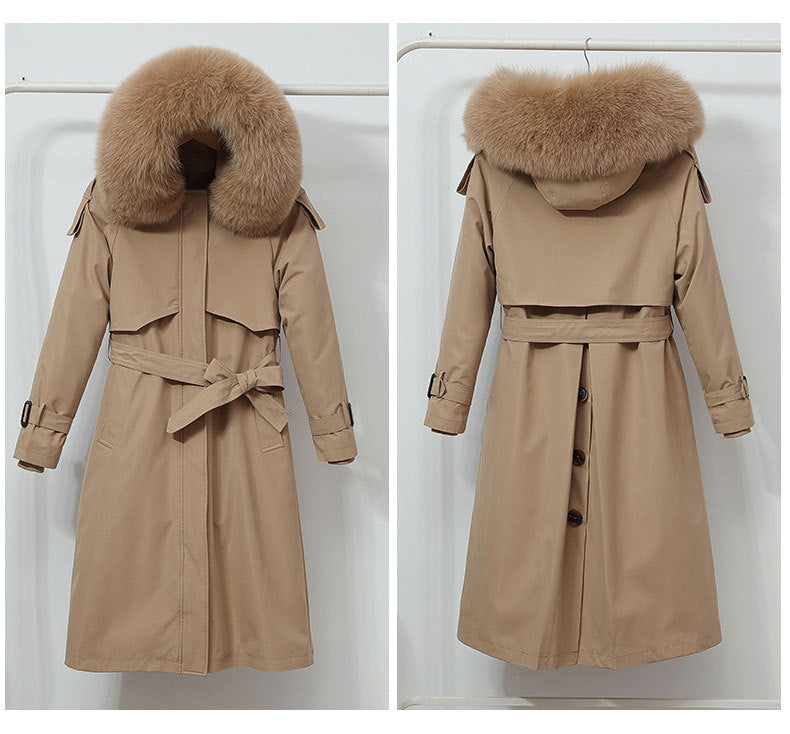 Thick Fur Padded Parkas Coat