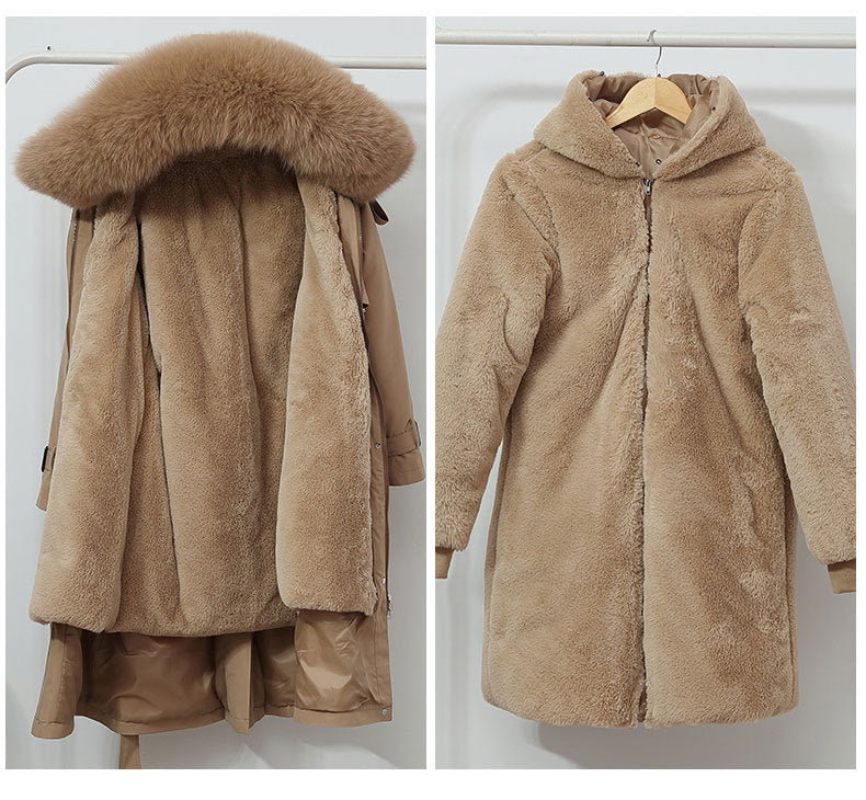 Thick Fur Padded Parkas Coat