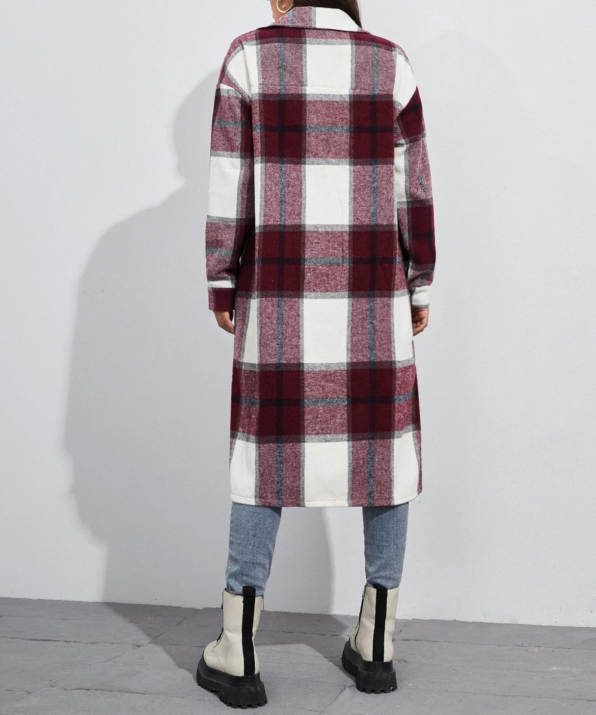 Retro lapel single breasted cardigan casual Coat