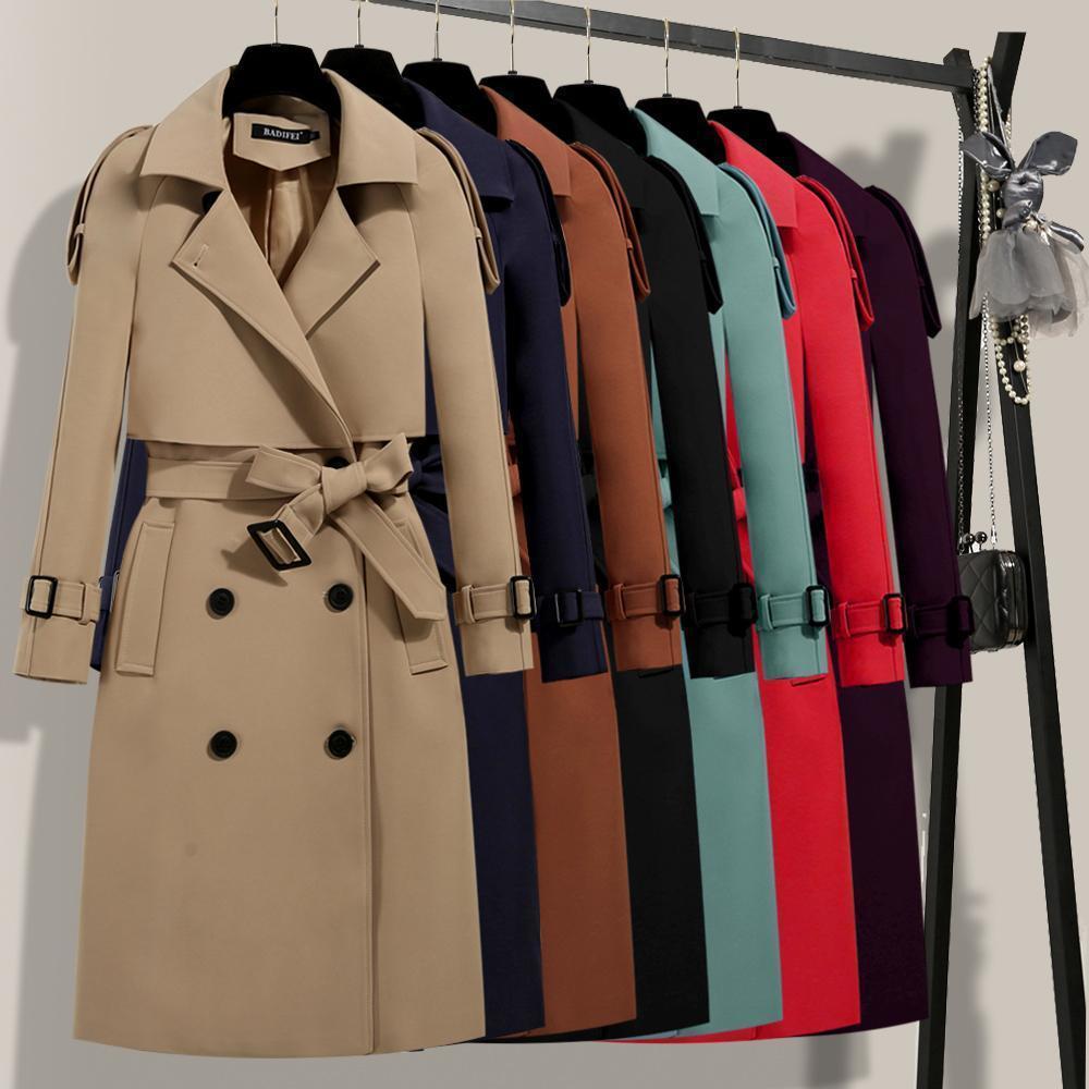 Windbreaker Waist Slim Trench Coat
