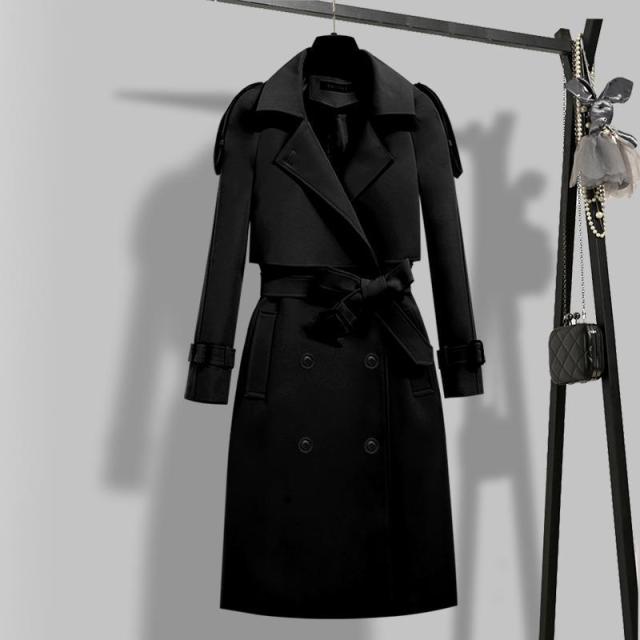 Windbreaker Waist Slim Trench Coat