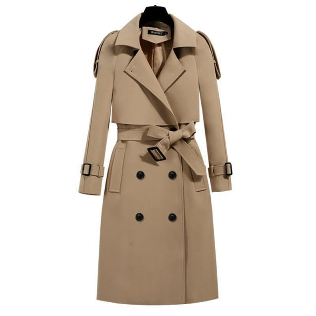 Windbreaker Waist Slim Trench Coat