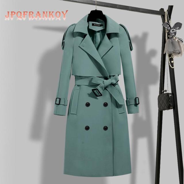 Windbreaker Waist Slim Trench Coat