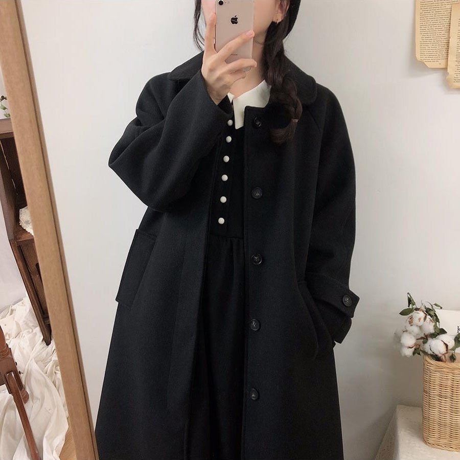 Woolen Loose Thin Thickened Coat