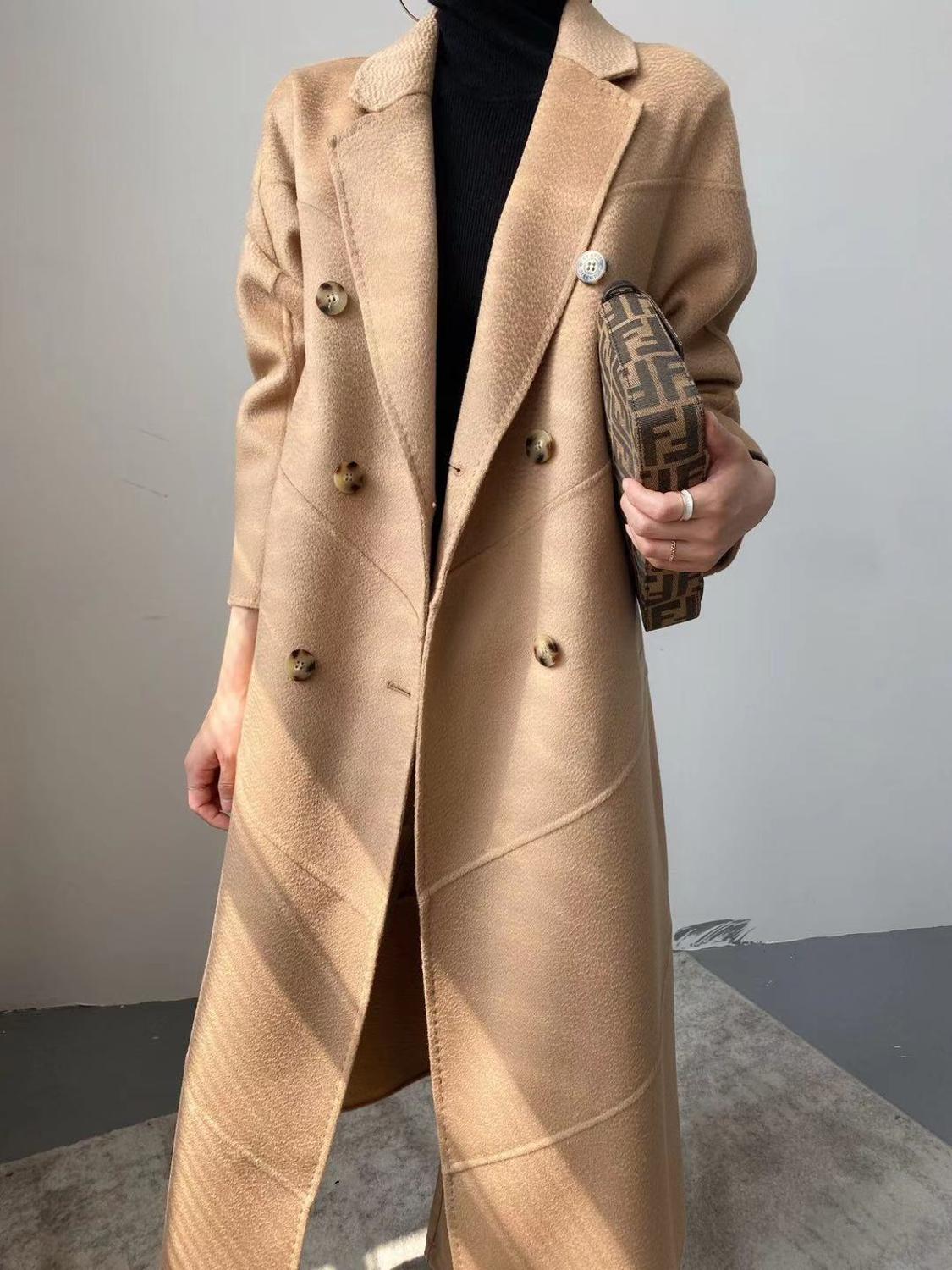 wool casual streetwear long coat