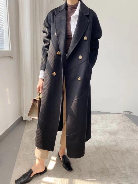 wool casual streetwear long coat