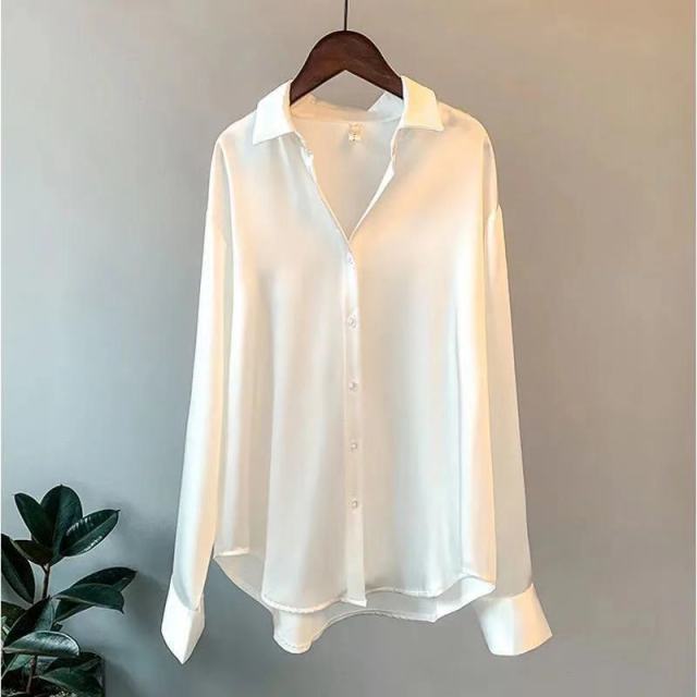 Satin Silk Vintage Office Blouse