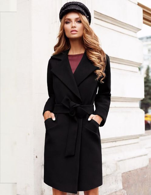 Warm Lapel Long Elegant Slim Fit Coat