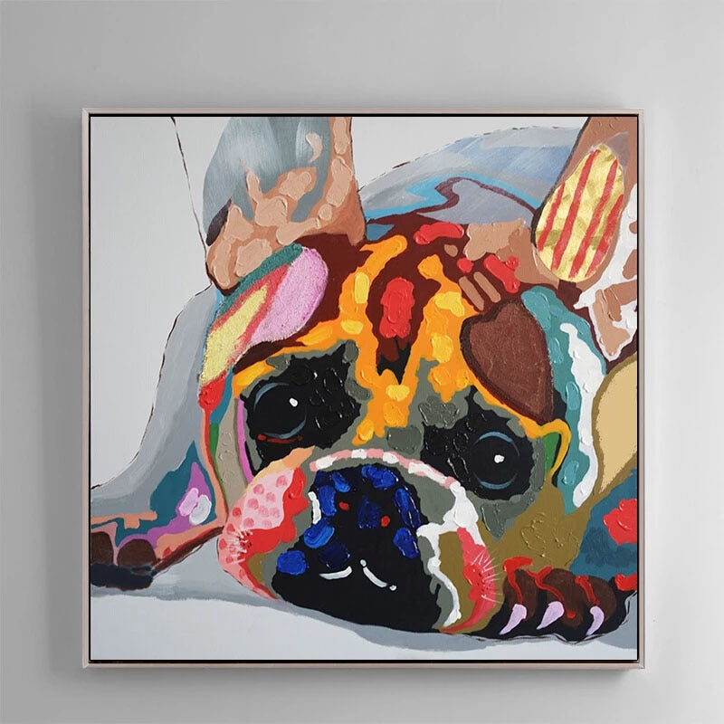 Fido Abstract Hand Painted Canvas