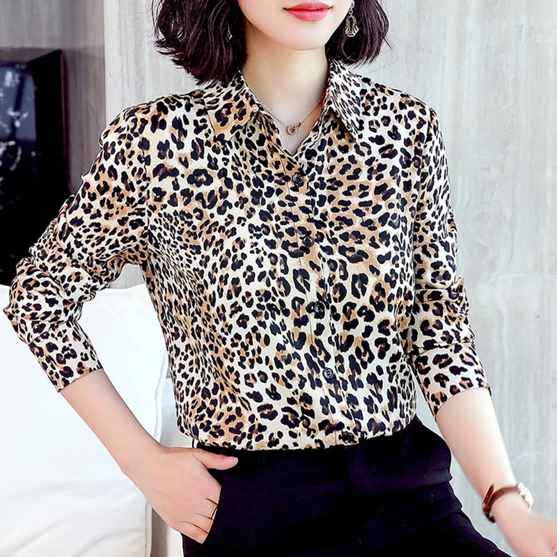 Leopard Office Elegant Blouse
