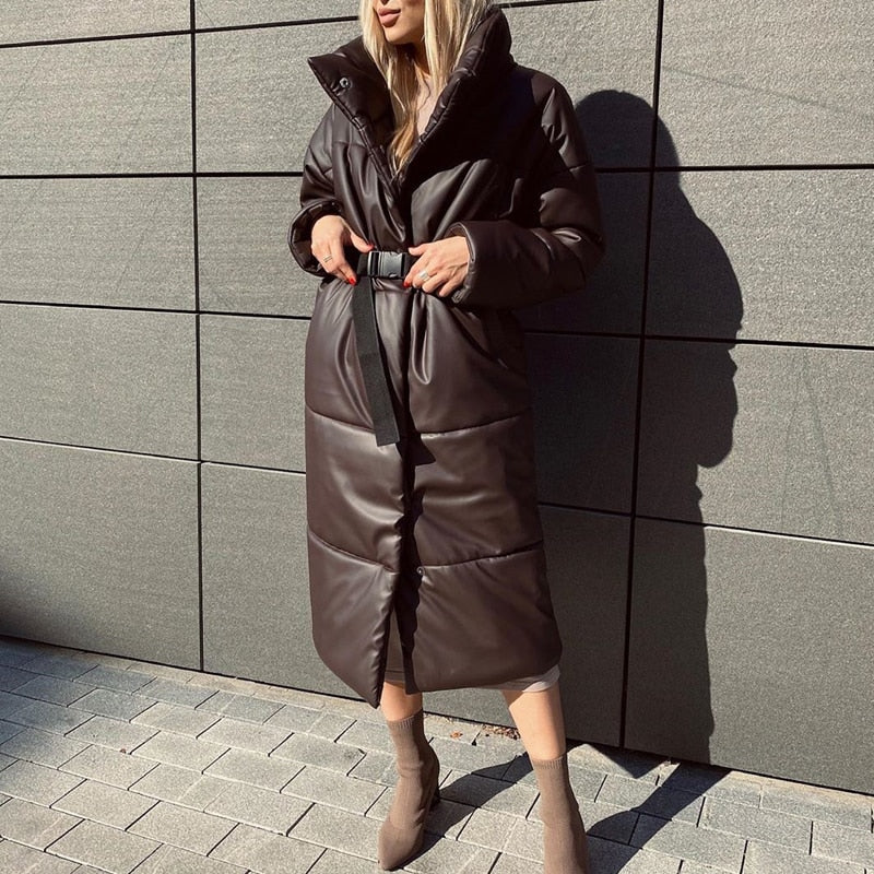 Straight Loose Elegant Pockets Cotton Coats