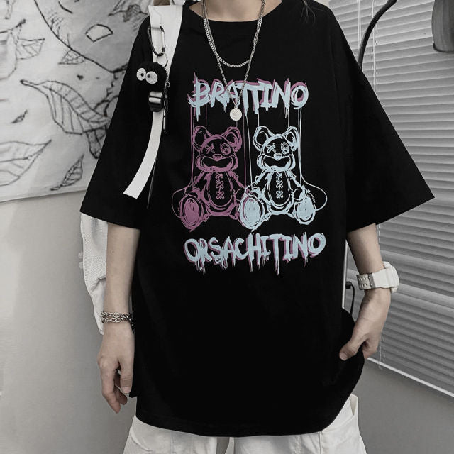 Loose Streetwear gothic Blouses