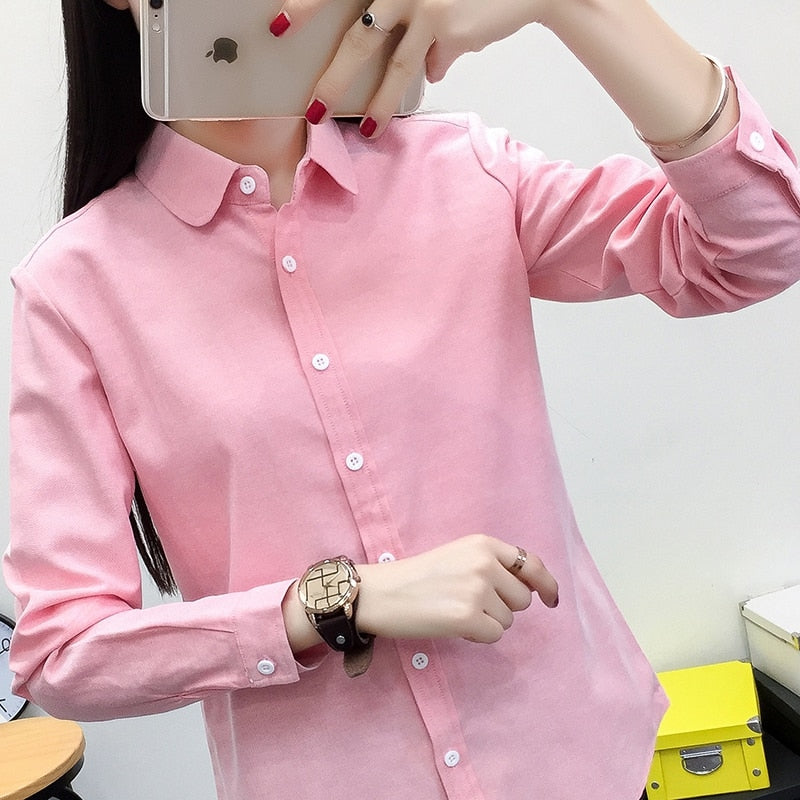 Long Sleeve Cotton Blouse