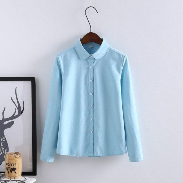 Long Sleeve Cotton Blouse