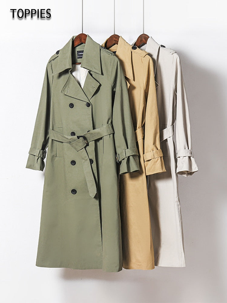 Trench Double Breasted Slim Trench Coat