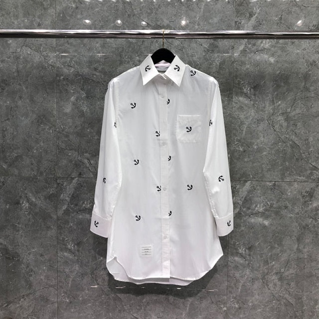 Embroidery Cotton Poplin Blouses
