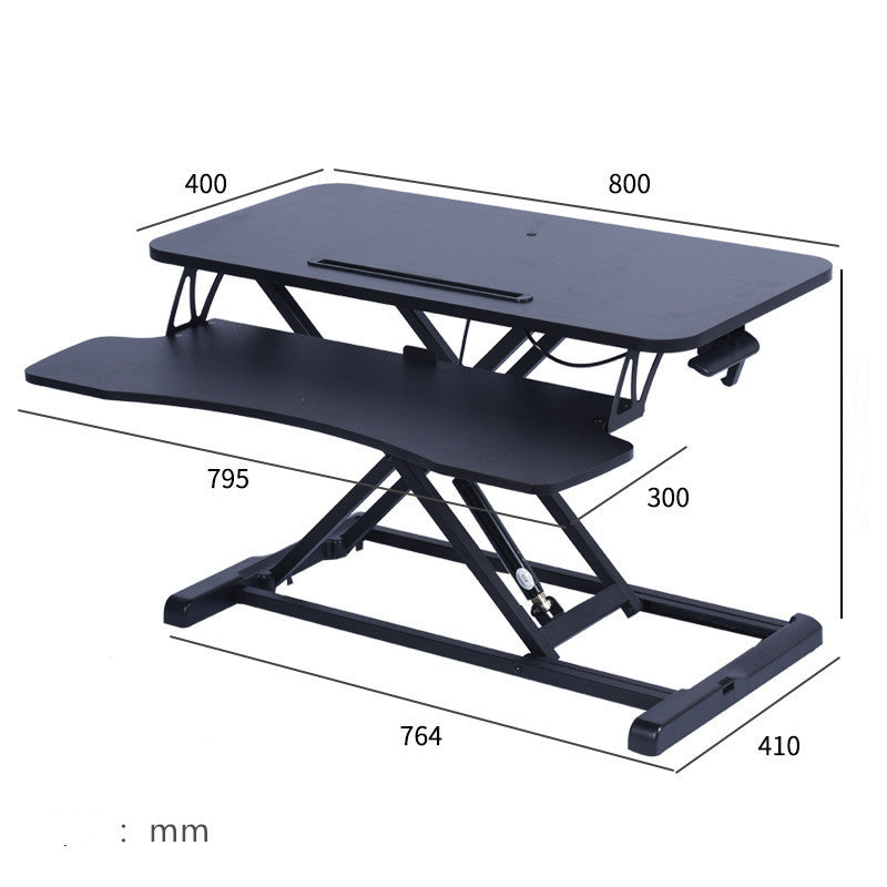 Stand-up lifting worktable, laptop, desktop computer desk, movable desk on the table, folding raised frame