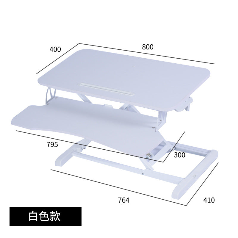 Stand-up lifting worktable, laptop, desktop computer desk, movable desk on the table, folding raised frame