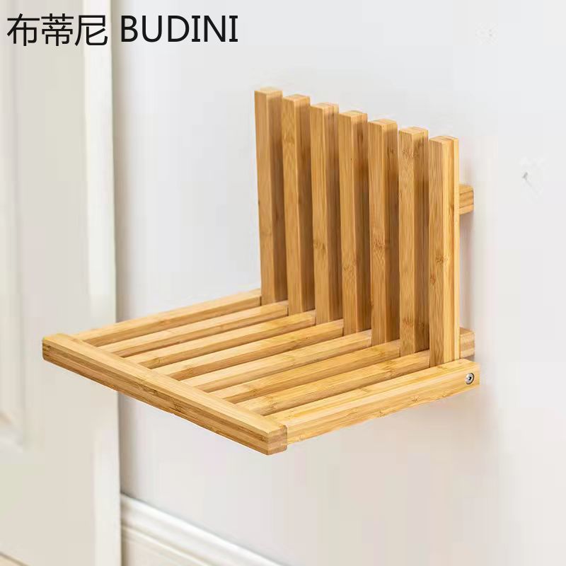 Home Entrance Shoe Changing Thin Wall-Mounted Folding Chair