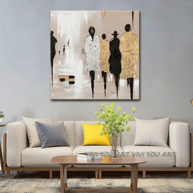 Walking in Thought Hand Painted Canvas