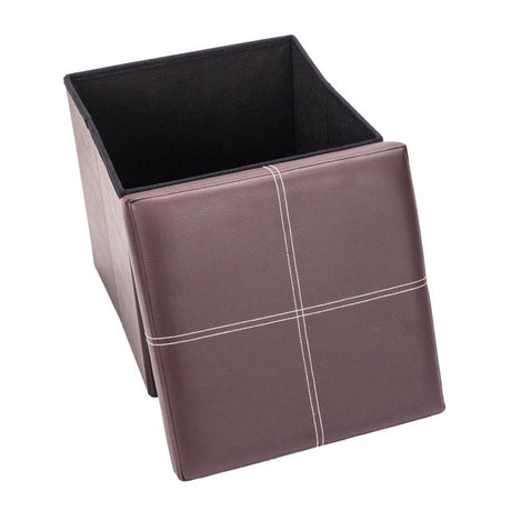 Simple Leather Storage Stool