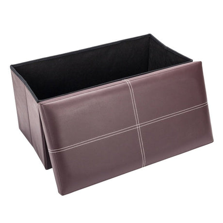 Simple Leather Storage Stool