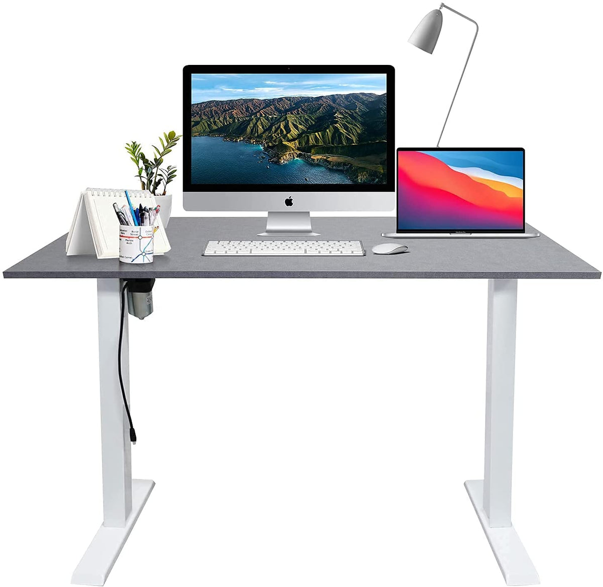 US 48"x24" Electric Height Adjustable Standing Desk Frame with Top Memory Control without Tabletop for Home Office