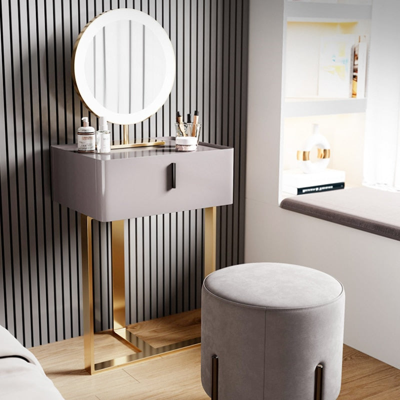 Modern Nordic Small Vanity with Simple Storage