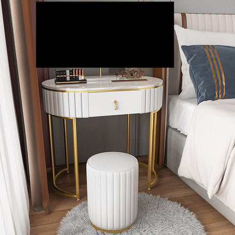 White Nordic Modern Drawer Vanity Cosmetic Table