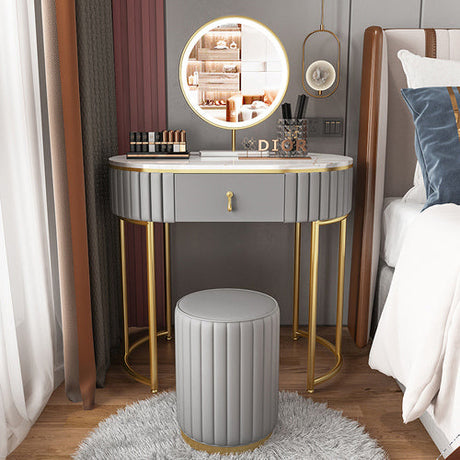 White Nordic Modern Drawer Vanity Cosmetic Table