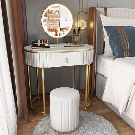 White Nordic Modern Drawer Vanity Cosmetic Table