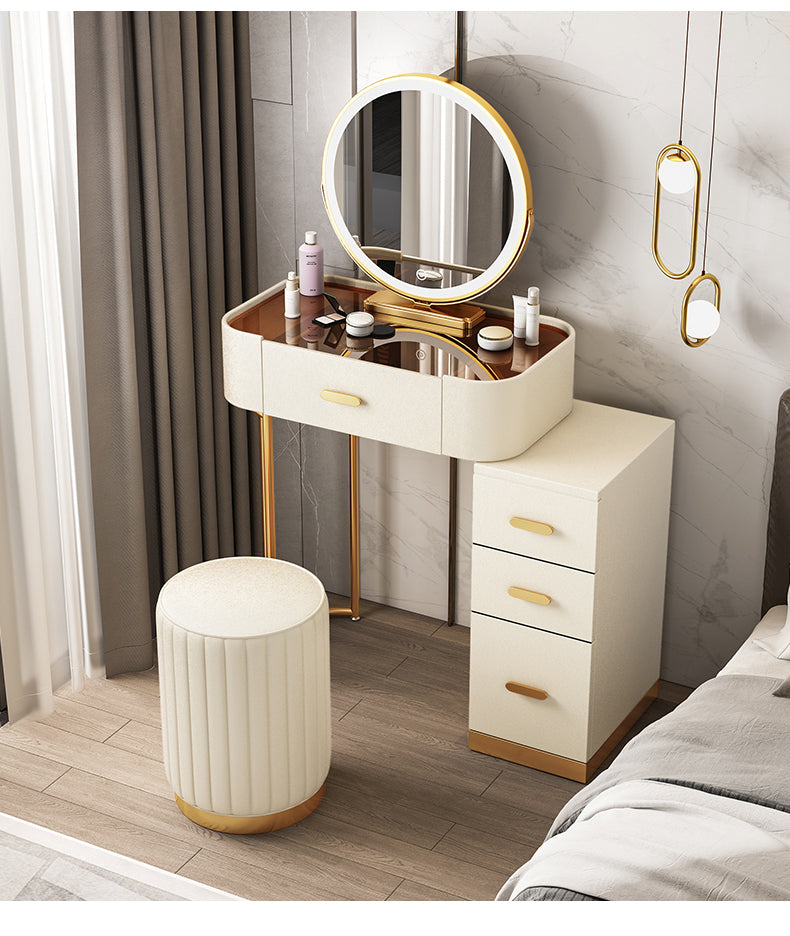 Modern Luxury Vanity with Mirror and Drawers
