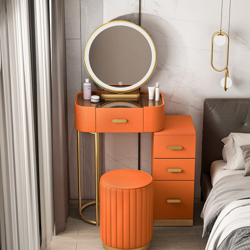 Modern Luxury Vanity with Mirror and Drawers