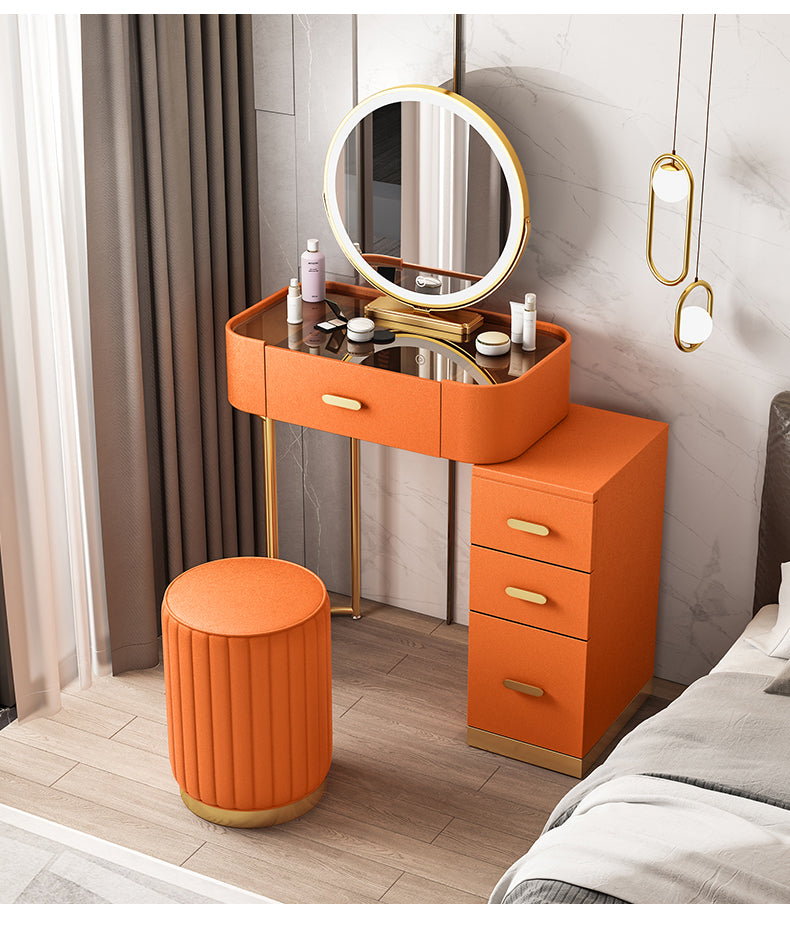 Modern Luxury Vanity with Mirror and Drawers
