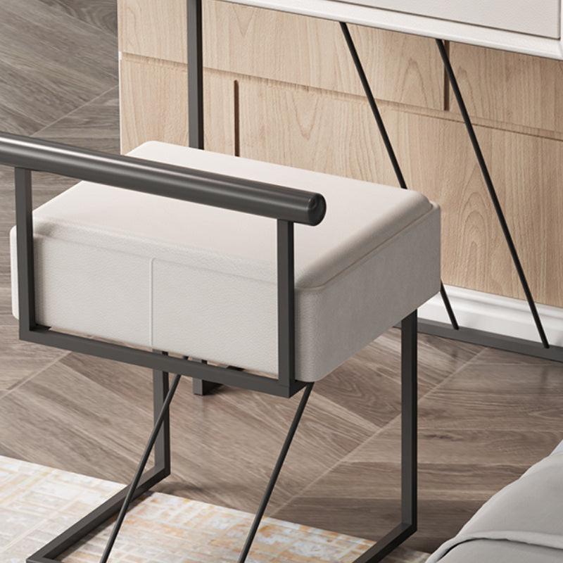 White Modern Nordic Vanity with Mirror
