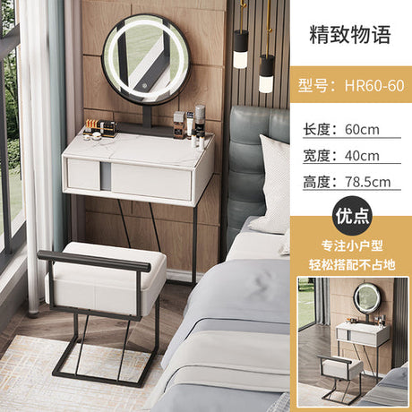White Modern Nordic Vanity with Mirror