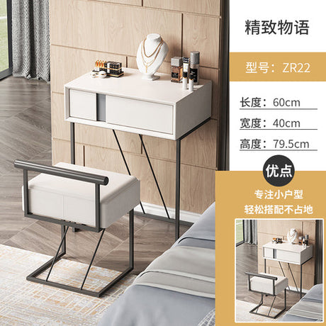 White Modern Nordic Vanity with Mirror