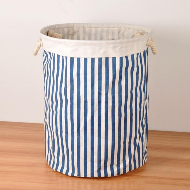 The Cabana Stripe Canvas Basket - Storage
