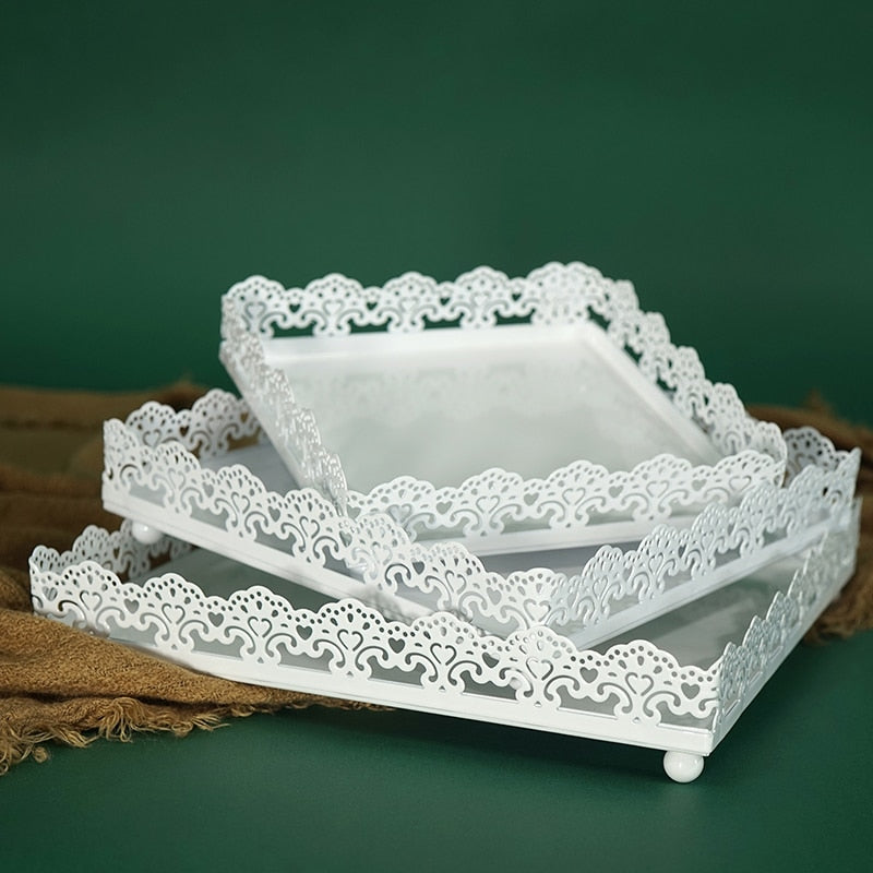 Sylvie Square Dessert Trays
