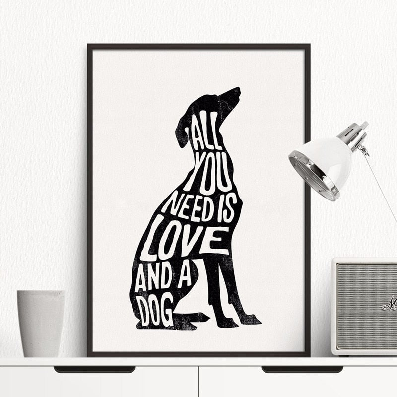 The Love of a Dog Print on Canvas
