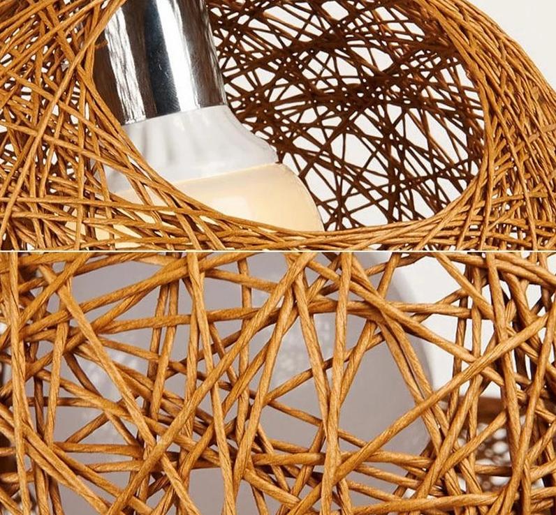 Hilde - Vintage Wicker Pendant Lamp