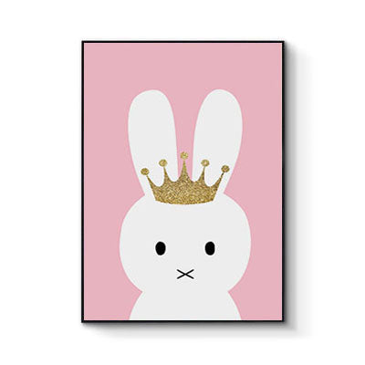 Kids Unicorn Bunny Rabbit Lovely Quote Gifts Girl Wall Art Canvas Decorative Pictures Poster Print Wall Art Room Kids Decor