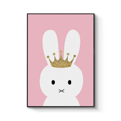Kids Unicorn Bunny Rabbit Lovely Quote Gifts Girl Wall Art Canvas Decorative Pictures Poster Print Wall Art Room Kids Decor