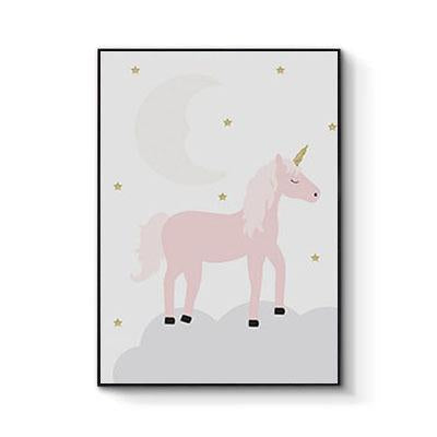 Kids Unicorn Bunny Rabbit Lovely Quote Gifts Girl Wall Art Canvas Decorative Pictures Poster Print Wall Art Room Kids Decor