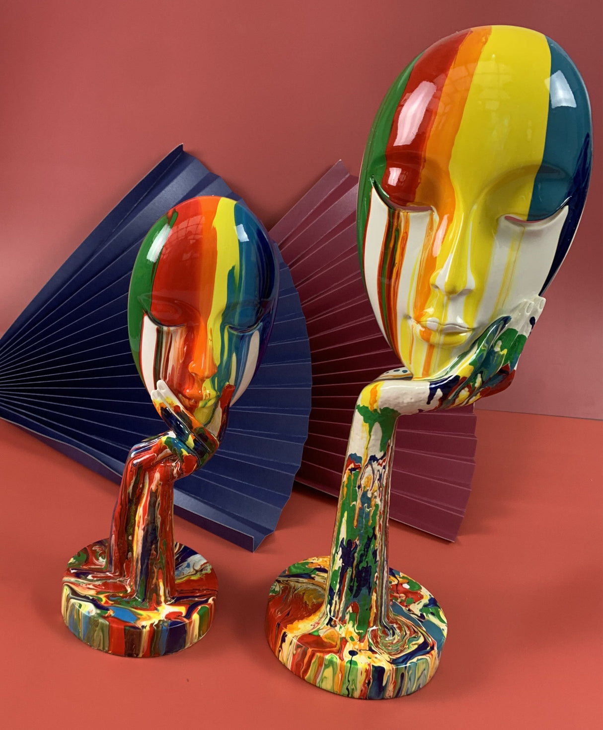 Rainbow in Thought Statues
